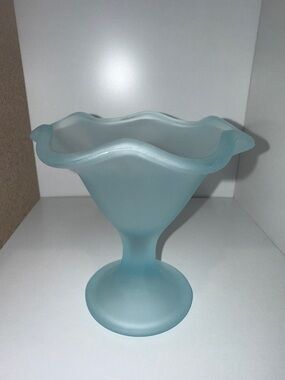2 for $15 Frosted Light Blue Sundae Dish! Great decoration piece! Candy dish.